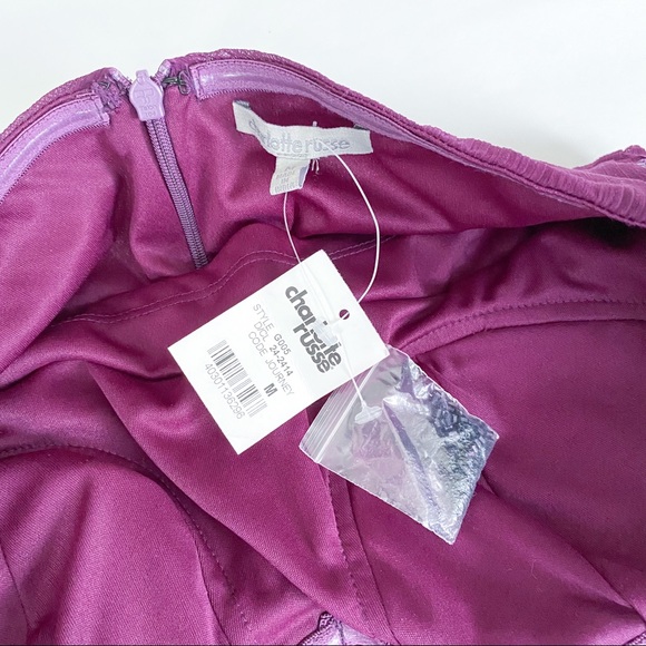 Jewel Tone Purple Chiffon Beaded Maxi Dress - Picture 8 of 11